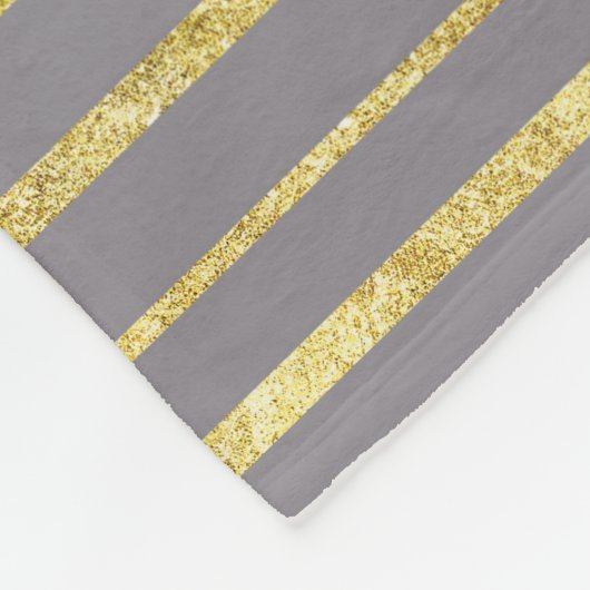 Couverture Polaire Gris Gold Stripes (Coin)