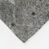 Couverture Polaire Gris granite avec mousse verte (Coin)