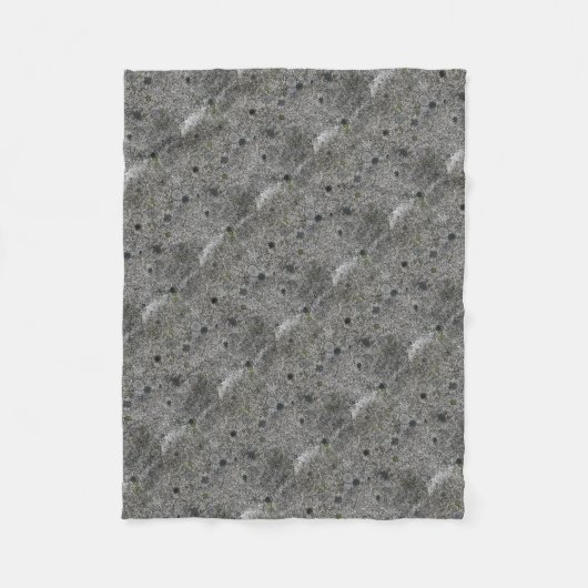 Couverture Polaire Gris granite avec mousse verte (Devant)
