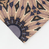 Couverture Polaire Gris gras et fleurs Brown rétro-thématiques (Coin)