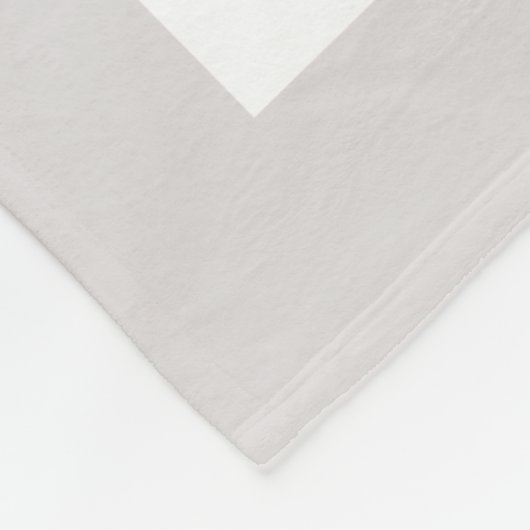 Couverture Polaire Gris moderne simple initial et nom Fleece Blanche (Coin)
