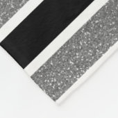 Couverture Polaire Gris noir Parties scintillant rayures Nom du monog (Coin)