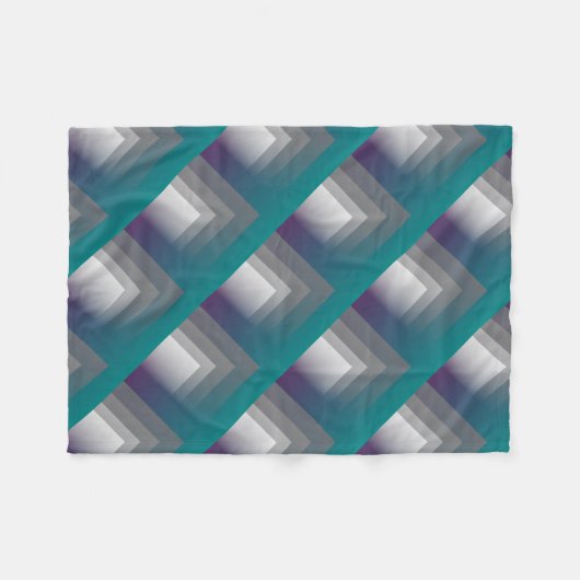 Couverture Polaire gris pourpre turquoise (Devant (Horizontal))
