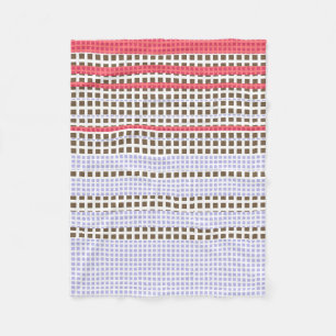 Couverture Polaire Gris, rose, brun, plaid
