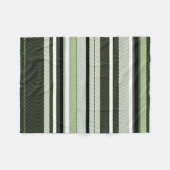 Couverture Polaire Gris, vert, rayures blanches. (Devant (Horizontal))