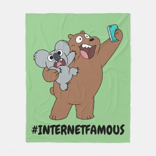 Couverture Polaire Grizz & Nom Nom - #InternetFamous (Devant)