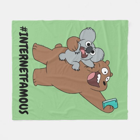 Couverture Polaire Grizz & Nom Nom - #InternetFamous (Devant (Horizontal))