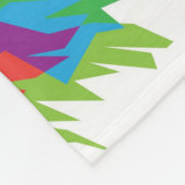 Couverture Polaire Grizzly ours coloré pop art abstrait (Coin)