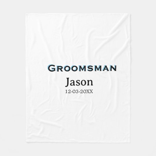 Couverture Polaire Groom Squad groomsman bachelorparty ajouter le nom (Devant)