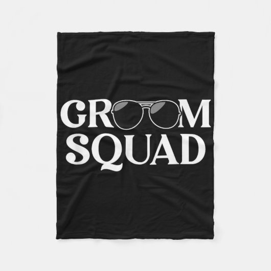 Couverture Polaire Groom Squad Sungles Mariage Bachelor Party Matchin (Devant)