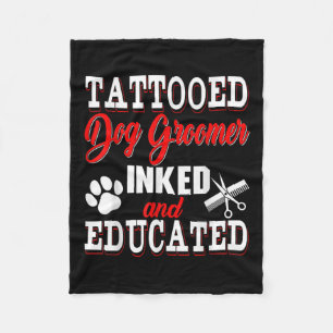 Couverture Polaire Groomer De Chien Tatoué Et Éduqué Costume Pr
