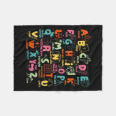 Couverture Polaire Groovy Biblical Alphabet Christian Teacher Student (Devant (Horizontal))