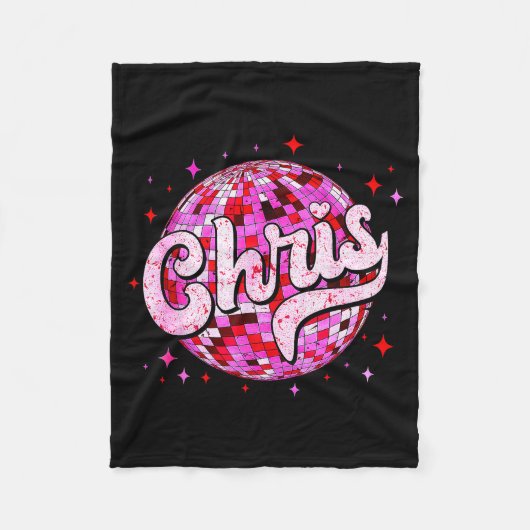 Couverture Polaire Groovy Chris First Name D I Love Chris Tees Meme  (Devant)
