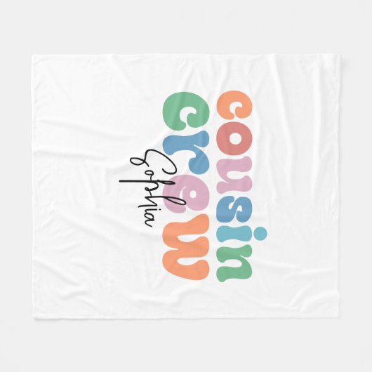 Couverture Polaire Groovy Cousin Crew Personalized (Devant (Horizontal))