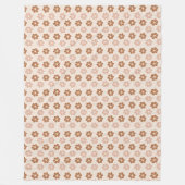 Couverture Polaire Groovy Floral Blanket 70s Pastel Copper Vibes (Devant)