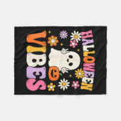 Couverture Polaire Groovy Halloween Vibes Costume Ghost Pumpkin  (Devant (Horizontal))