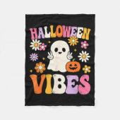 Couverture Polaire Groovy Halloween Vibes Costume Ghost Pumpkin (Devant)