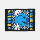 Couverture Polaire Groovy Hanukkah Vibes Chanukah Pajama Happy Hanukk (Devant (Horizontal))