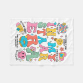 Couverture Polaire Groovy In My Starr Era Testing Day Teacher Kids Mo (Devant (Horizontal))