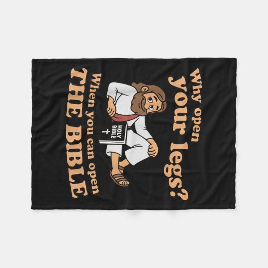 Couverture Polaire Groovy Jesus Why Open Your Legs When You Can Open (Devant (Horizontal))