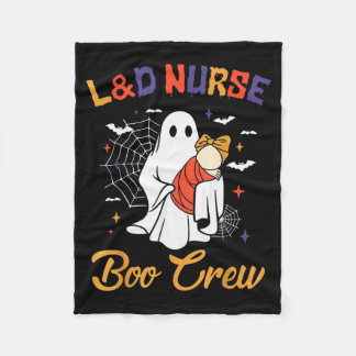Couverture Polaire Groovy L&amp;d Nurse Boo Crew Ghost Halloween Moth