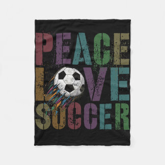 Couverture Polaire Groovy Paix Amour Football En Kickin Ll Filles Mam