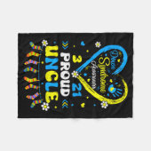 Couverture Polaire Groovy Proud Down Syndrome Uncle Awareness Matchin (Devant (Horizontal))