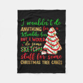 Couverture Polaire Groovy Retro I'd Do Sketchy Stuff For Christmas Tr (Devant)