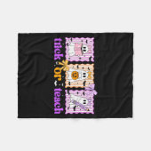 Couverture Polaire Groovy Teacher Halloween Trick Or Teach Ghost Men  (Devant (Horizontal))