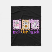 Couverture Polaire Groovy Teacher Halloween Trick Or Teach Ghost Men  (Devant)