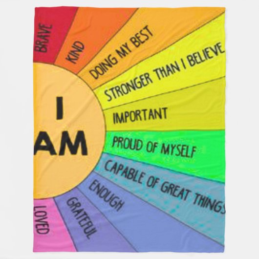 Couverture Polaire Gros 60x80 Arc en arc-en-ciel Affirmation positive (Devant)