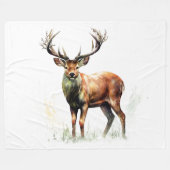 Couverture Polaire Gros Cerf Raté (Devant (Horizontal))