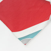 Couverture Polaire Gros Coeurs rouges gras dans un Motif répétitif (Coin)