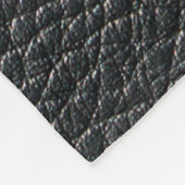 Couverture Polaire Gros plan de la texture en cuir noir et fond (Coin)