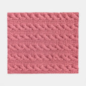Couverture Polaire Gros plan du motif de la texture du pull. (Devant (Horizontal))