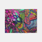 Couverture Polaire Gros plan Zen Tangle Art Michele Zurine (Devant (Horizontal))