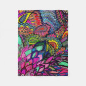 Couverture Polaire Gros plan Zen Tangle Art Michele Zurine (Devant)