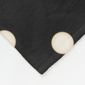 Couverture Polaire Gros Pois d'antiquité blanc et noir (Coin)