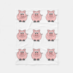 Couverture Polaire Gros porc rose