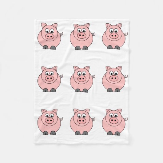 Couverture Polaire Gros porc rose (Devant)