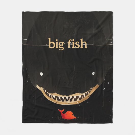 Couverture Polaire Gros requin foncé (Devant)