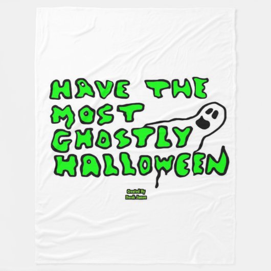 Couverture Polaire Grosse Blanche-Toison d'Halloween (Devant)
