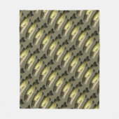 Couverture Polaire Grosse Bouche Poisson Motif Chasseur Green Mens (Devant)