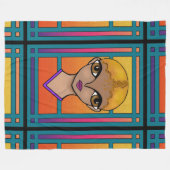 Couverture Polaire Grosse fille aux yeux (Devant (Horizontal))