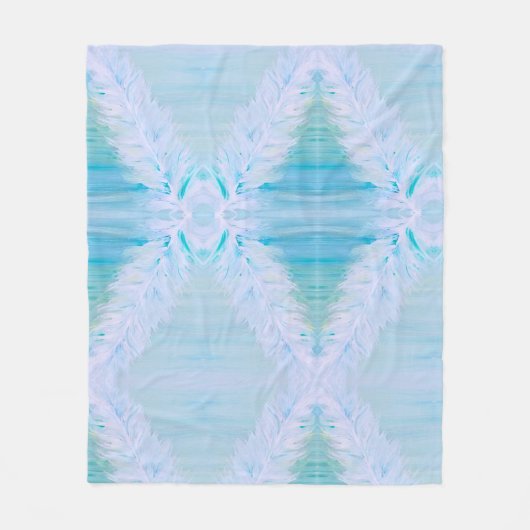 Couverture Polaire Grosse plume blanche (Devant)