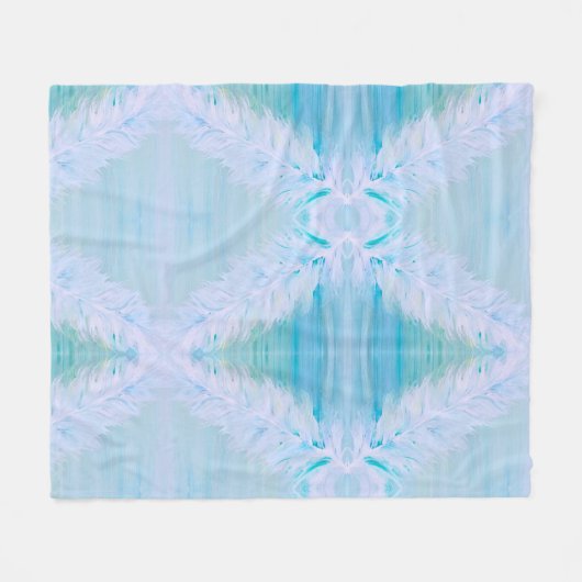 Couverture Polaire Grosse plume blanche (Devant (Horizontal))