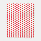 Couverture Polaire Grosse serviette Pois rouge (Devant)