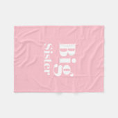 Couverture Polaire Grosse soeur rose blanche fille (Devant (Horizontal))