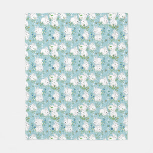 Couverture Polaire Grotte bleu polaire Blanche 3 tailles