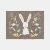 Couverture Polaire Grotte de lapin Blanche bébé - Petit lapin (Devant (Horizontal))